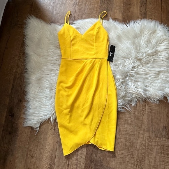 LULU’S Forever Your Girl Yellow Bodycon Dress - Picture 2 of 8